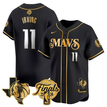 Custom MEN'S 2024 Mavericks Jersey Irving Black White Baseball Jersey S-5XL