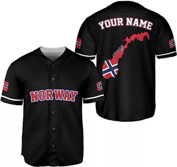 Custom Norway Baseball Jersey Norwegian Pride Baseball Jersey S-5XL