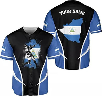 Custom Personalized Nicaragua Baseball Jersey S-5XL