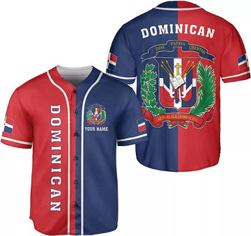 Custom Dominican Baseball Shirt Baseball Jersey S-5XL