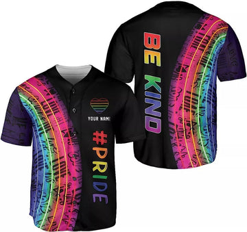 Custom Rainbow Pride LGBT Love is Love Baseball Jersey S-5XL