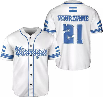 Custom Personalized Nicaragua Baseball Shirt for Men Baseball Jersey S-5XL