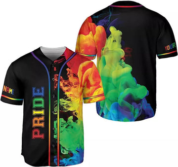Custom Rainbow Pride LGBT Love Baseball Jersey S-5XL