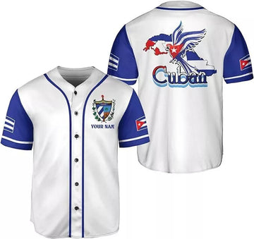 Custom Cuba Baseball Jersey Shirt Cuba Flag Cuban Baseball Jersey S-5XL