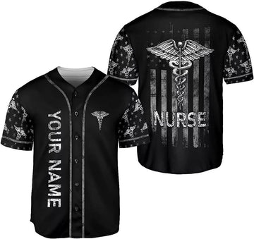 Custom Nurse Baseball Jersey Graduation Baseball Jersey S-5XL