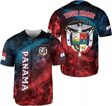 Custom Panama Baseball Jersey Panamanian Flag Baseball Jersey S-5XL