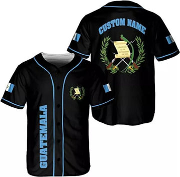 Custom Guatemala Baseball Jersey Shirt Pride 3D Baseball Jersey S-5XL