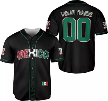 Custom Mexico Flag Baseball Jersey Soccer Shirt Mexican Baseball Jersey S-5XL