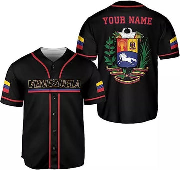 Custom Venezuela Baseball Jersey Proud Venezuelan Flag Baseball Jersey S-5XL