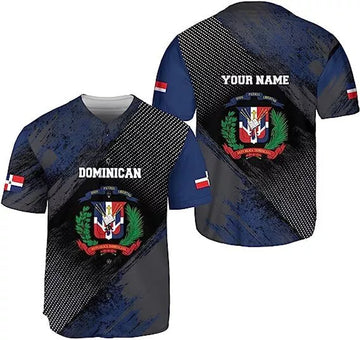 Custom Dominican Republic Baseball Jersey Shirt S-5XL