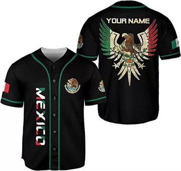 Custom Mexico Baseball Jersey with Name for Men Women Baseball Jersey S-5XL