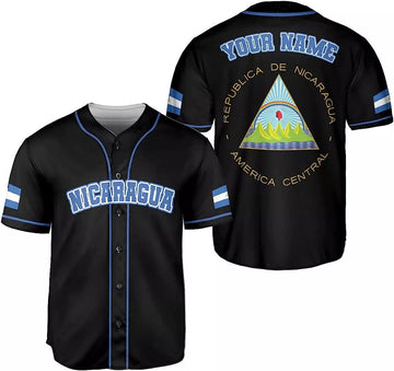 Custom Nicaragua Baseball Jersey Custom Design Baseball Jersey S-5XL