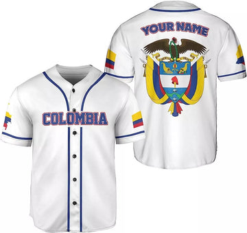 Custom Colombia Baseball Jersey Shirt Colombian Flag Baseball Jersey S-5XL