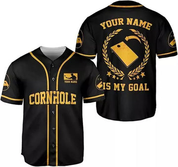 Custom Cornhole Baseball Jersey Toss Like A Boss Baseball Jersey S-5XL