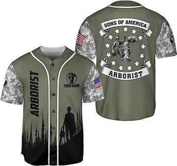 Custom Arborist Shirt Lumberjacks Logger Baseball Jersey S-5XL