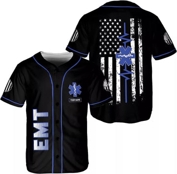 Custom EMS Baseball Jersey Paramedic Baseball Jersey S-5XL