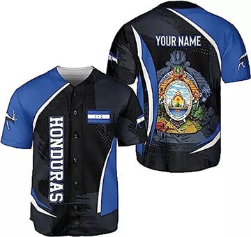 Custom Honduras Baseball Jersey Shirt Jersey Baseball Jersey S-5XL