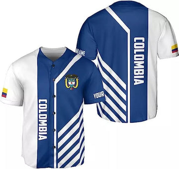 Custom Personalized Colombia Baseball Jersey S-5XL
