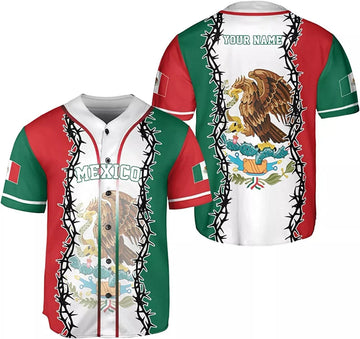 Custom Mexico Baseball Jersey with Name for Baseball Jersey S-5XL
