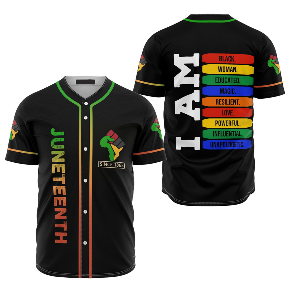 Juneteenth Since I Am Black Women Magic Shirt Baseball Jersey S-5XL