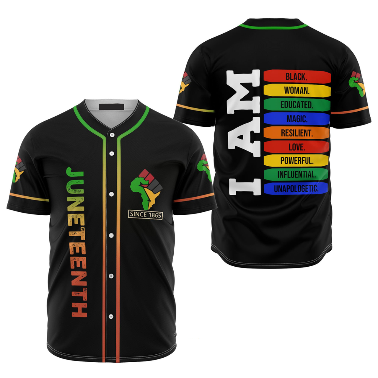 Juneteenth Since I Am Black Women Magic Shirt Baseball Jersey S-5XL