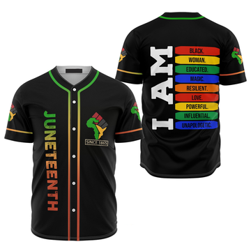 Juneteenth Since I Am Black Women Magic Shirt Baseball Jersey S-5XL