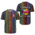 LGBT Rainbow Heart Pride Baseball  Baseball Jersey S-5XL