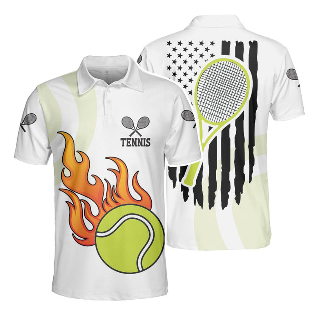 Tennis Lover 3D Polo Shirt Perfect Gift for Fans Men's Polo Shirt S-5XL