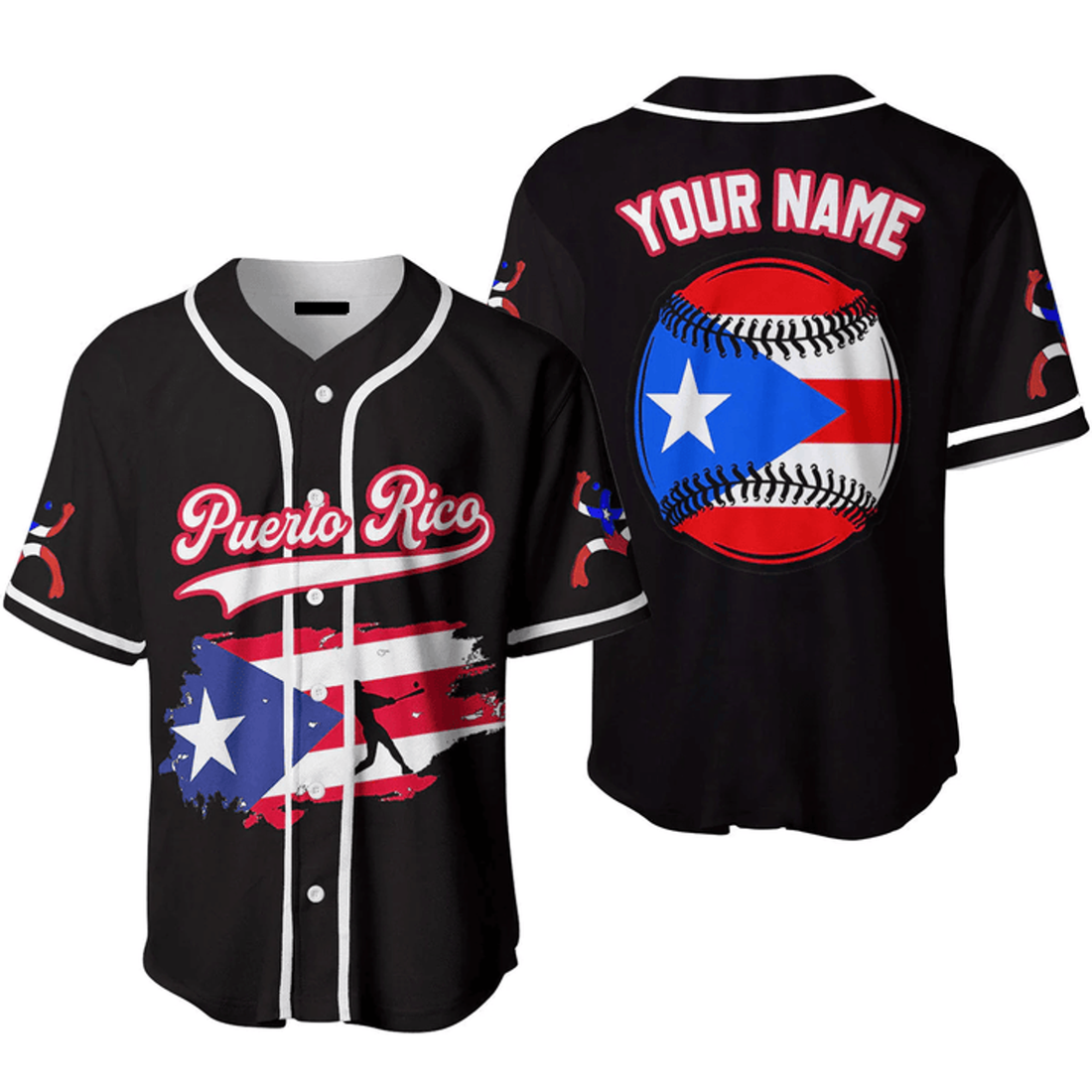 Custom Puerto Rico Baseball Jersey Gift Baseball Jersey S-5XL