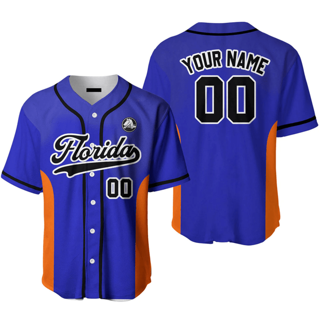 Custom Name Baseball Jerseys Florida Black White Gift Baseball Jersey S-5XL