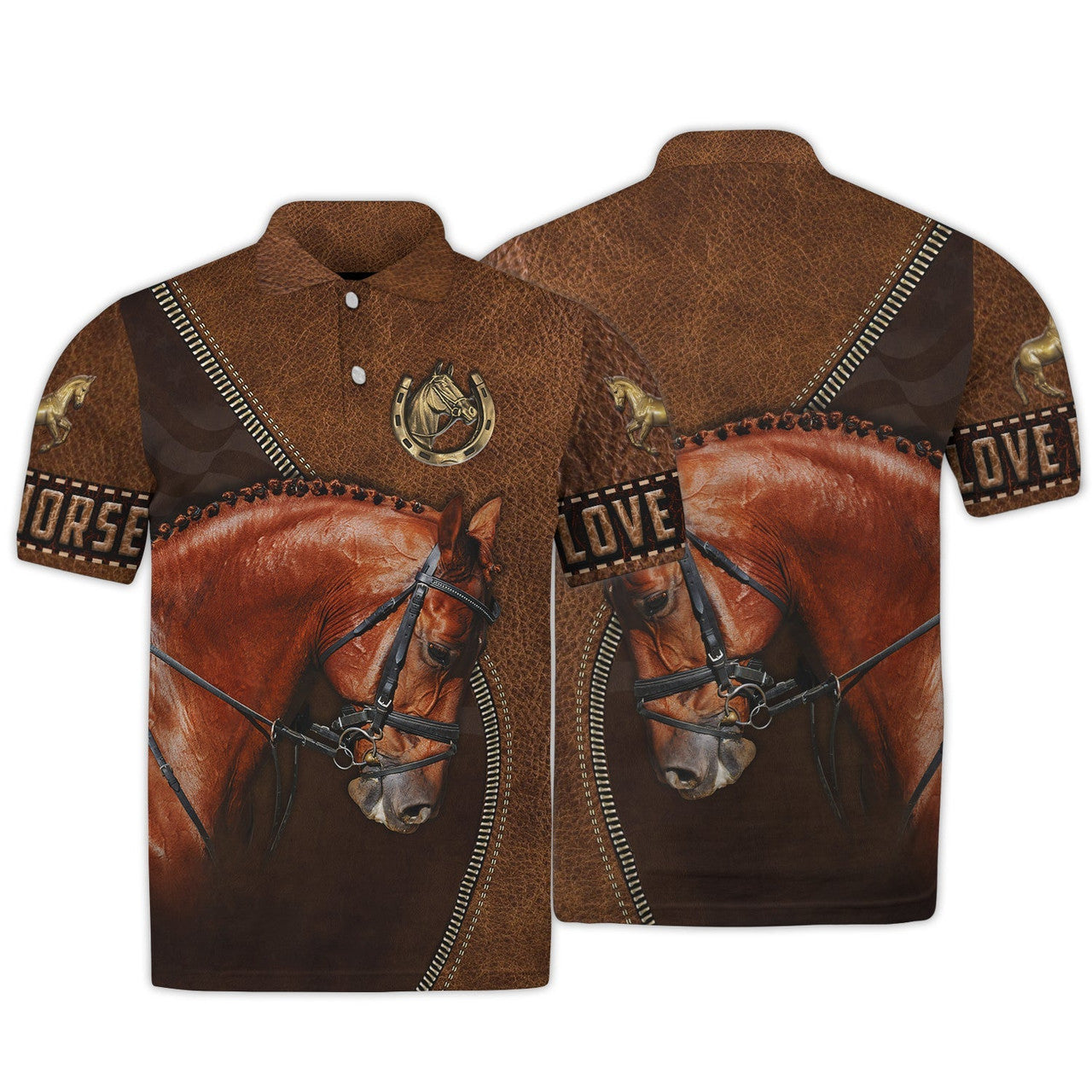 Love Horse 3D Print Polo Shirt for Men Casual Style Men's Polo Shirt S-5XL