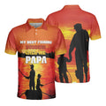 Dad Fishing Sea My Best Buddies Call Me Papa Men's Polo Shirt S-5XL