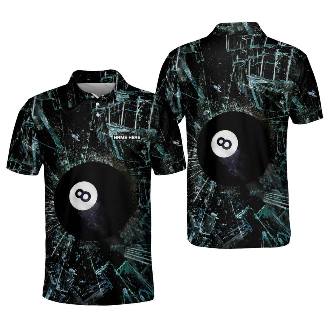 Custom 3D Billiards 8 Ball Pool Player Shirt for Team Men's Polo Shirt S-5XL