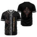 Christian Jesus Faith Over Fear Smoke Black Baseball Jersey S-5XL
