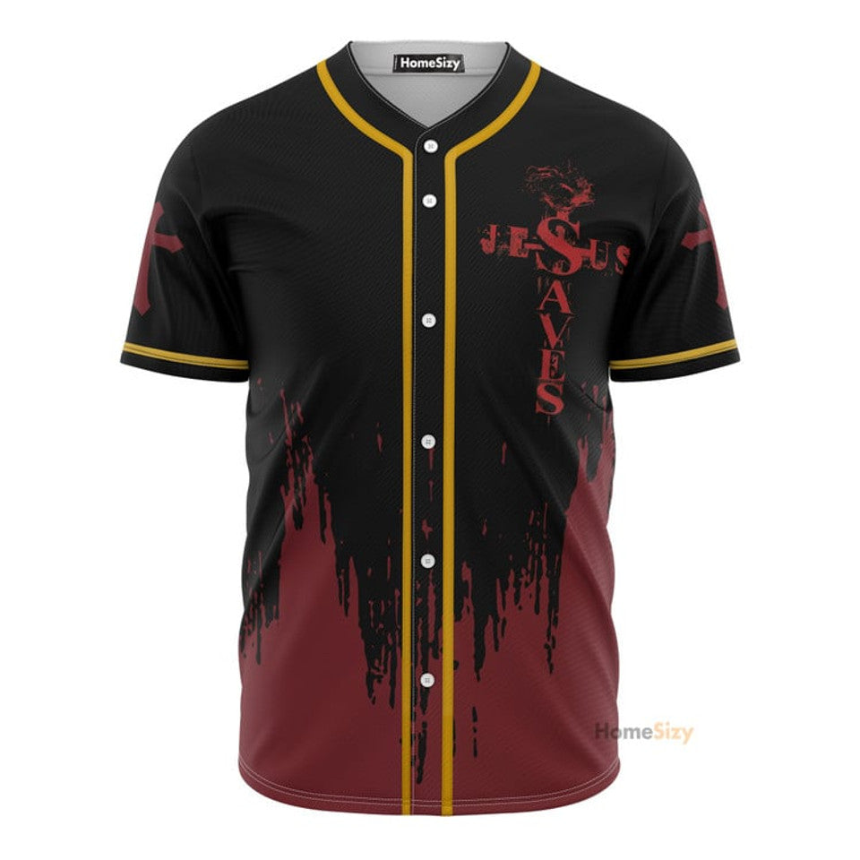 Jesus Saved My Life Baseball Jersey S-5XL