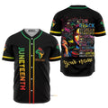 Custom Juneteenth Black Woman Jersey Baseball Jersey S-5XL