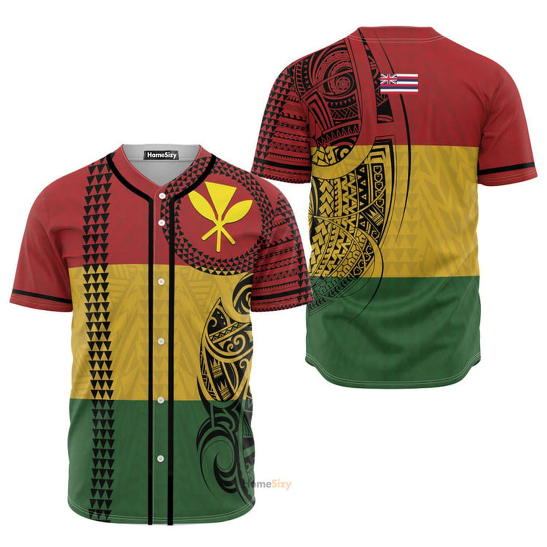 Kanaka Maoli Hawaiian Baseball Jersey S-5XL