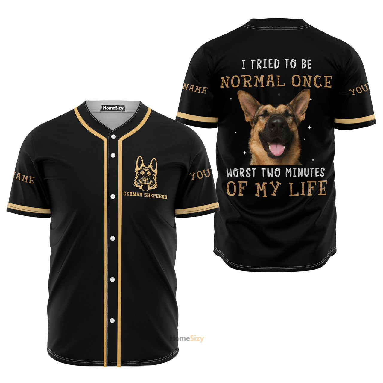 Personalized Baseball Jersey Custom Name German Shepherd Baseball Jersey S-5XL