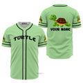 Custom Name Love Cute Turtle Personalized Baseball Jersey S-5XL