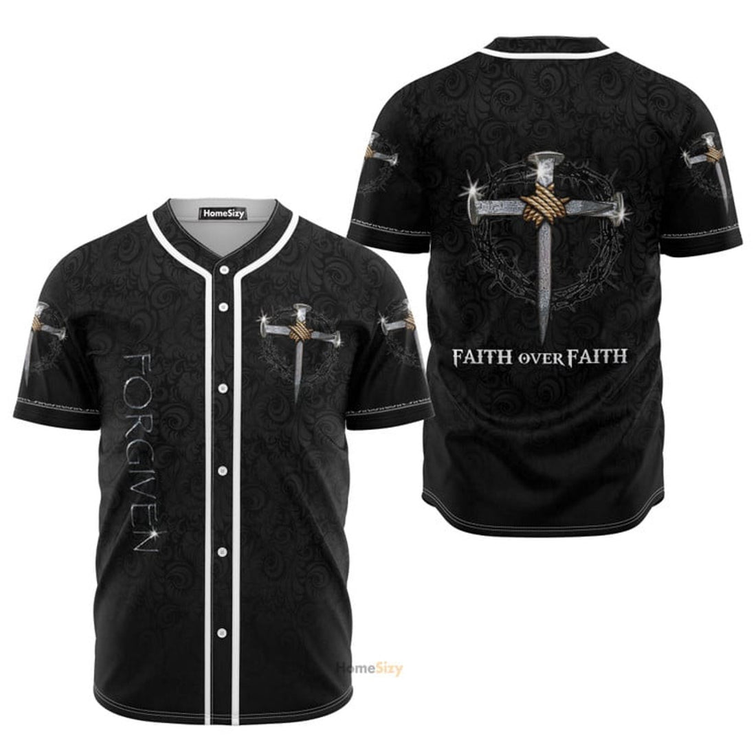 Jesus Faith Over Fear Baseball Jersey S-5XL