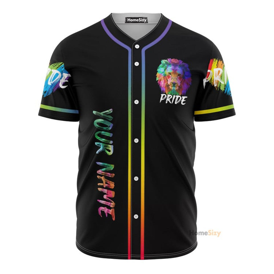 Custom Name LGBT Pride Personalized Baseball Jersey S-5XL