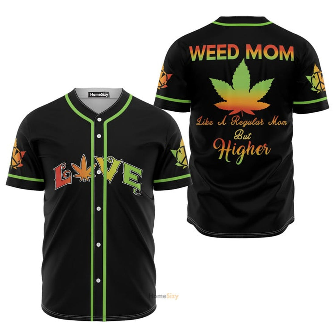 Weed Mom Like A Regular Mom Baseball Jersey S-5XL