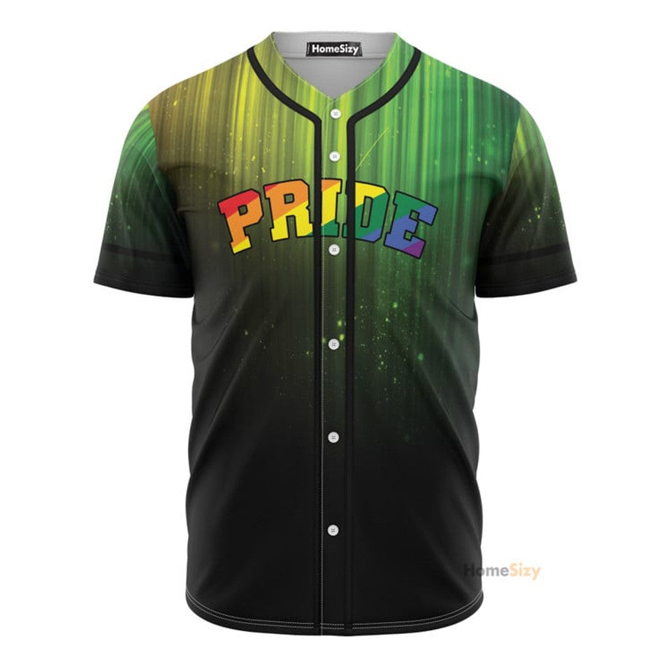 Lgbt Pride On Green Baseball Jersey S-5XL