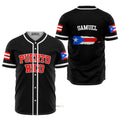 Custom Name Puerto Rico Flag Personalized Baseball Jersey S-5XL