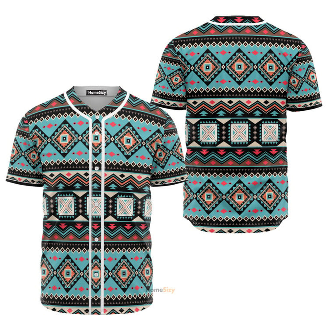 Western Native Pattern Baseball Jersey S-5XL