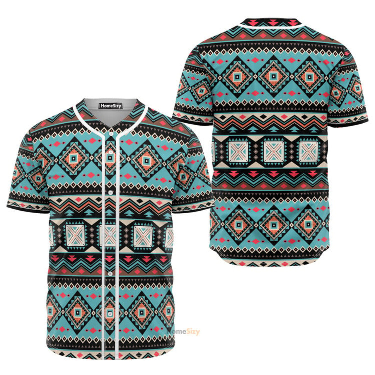 Western Native Pattern Baseball Jersey S-5XL