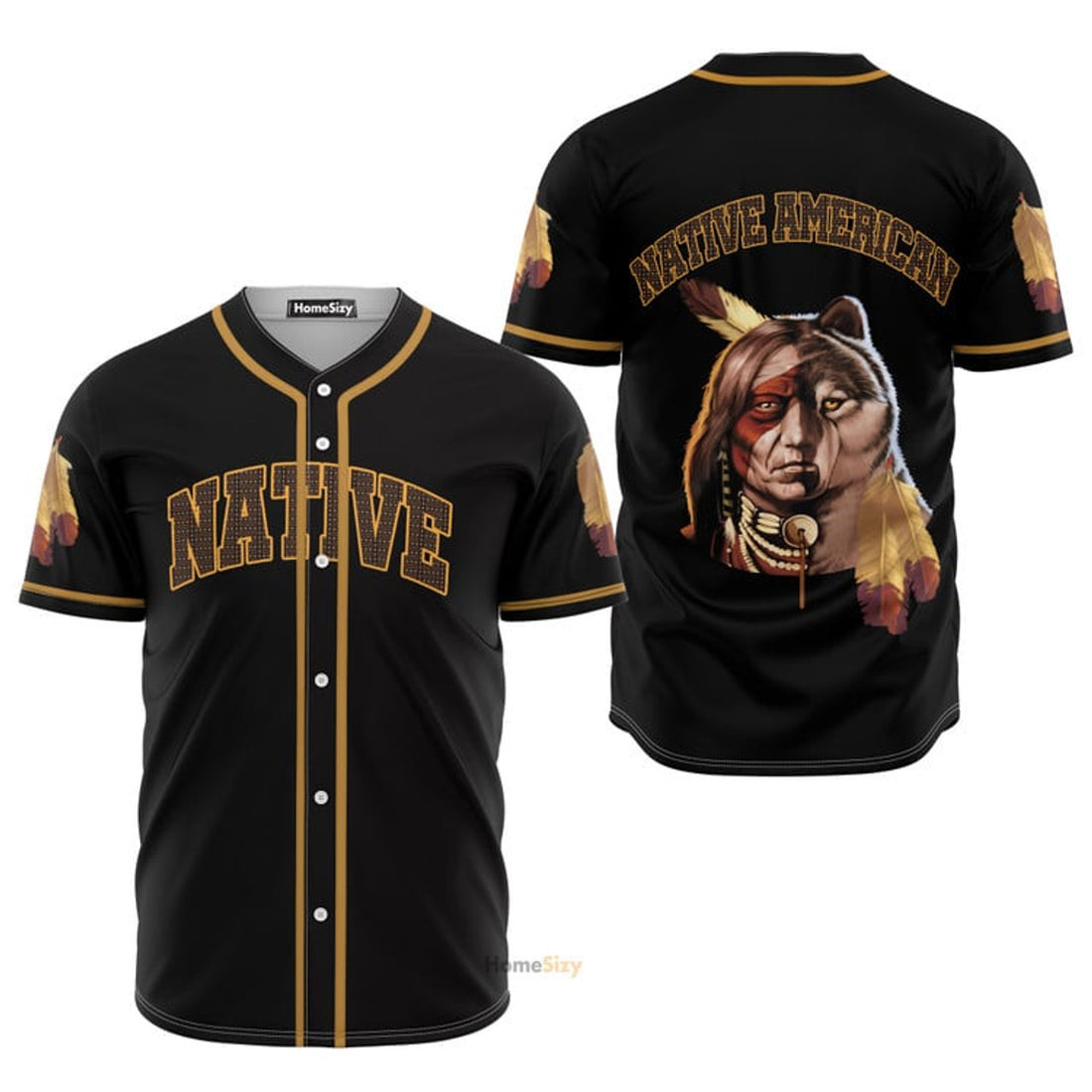 Amazing Native American Chief Baseball Jersey S-5XL