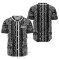 Personalized Bandana Pattern Black White Baseball Jersey S-5XL