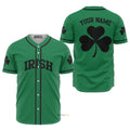 Custom Name Irish Green Personalized Baseball Jersey S-5XL