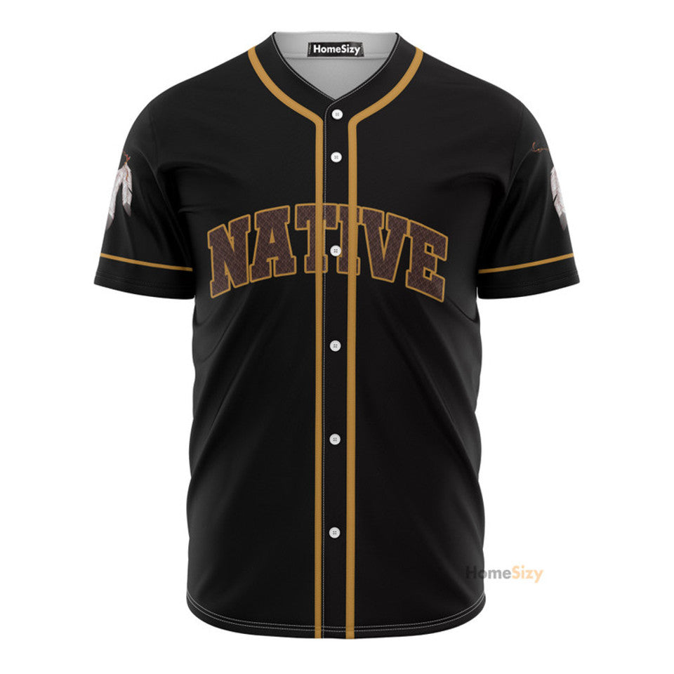 Native American Feather Baseball Jersey S-5XL